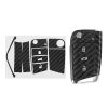 Set 2 Autocolante cheie auto Kwmobile pentru VW 3 Butoane, Negru, PVC, KWM000024UP001C