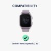 Set 2 Folii de protectie Kwmobile pentru Garmin Venu Sq 2 Music, Transparent/Negru, Polimer, KWM000024UU001C