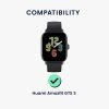 Set 2 Folii de protectie Kwmobile pentru Amazfit GTS 3, Transparent/Negru, Polimer, KWM000024VK001C