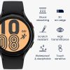Set 2 Folii de protectie Kwmobile pentru Samsung Galaxy Watch 4, Transparent/Negru, Polimer, KWM000024WE001C