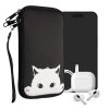 Husa Universala telefon, Marime XXL - 7 inch, Negru/Alb, Neopren, KWM000007UJ134C