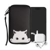 Husa Universala telefon, Marime L - 6.5 inch, Negru/Alb, Neopren, KWM000007UJ136C