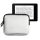 Husa Universala Kwmobile pentru eBook Reader de 7 inch, Argintiu, Neopren, KWM0000151W010C
