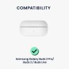 Husa Casti Kwmobile pentru Samsung Galaxy Buds 2 Pro/Buds 2/Buds Live, Gri/Negru, Silicon, KWM000015RY003C