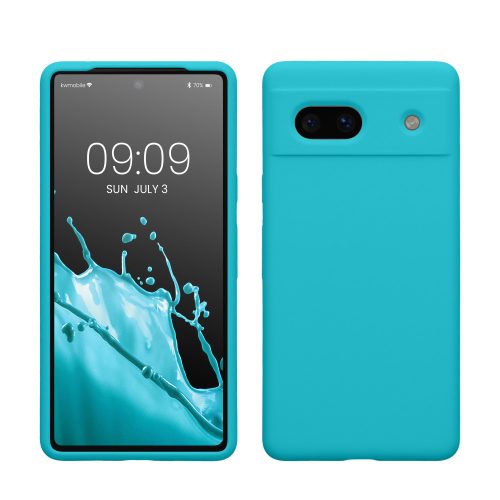 Husa Google Pixel 7a, Albastru deschis, Silicon, KWM000019YE025C