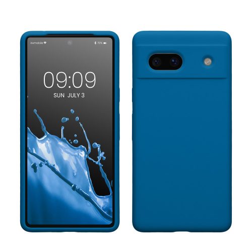 Husa Google Pixel 7a, Albastru, Silicon, KWM000019YE026C