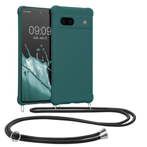 Husa Google Pixel 7a, Verde inchis, Silicon, KWM000019YH007C