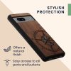 Husa Google Pixel 7a, Maro/Albastru, Lemn, KWM000019YK004C