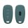 Husa Cheie Auto Kwmobile pentru Hyundai 3 Butoane - Keyless Go, Verde inchis, Silicon, KWM000009FX002C