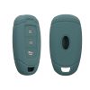 Husa Cheie Auto Kwmobile pentru Hyundai 3 Butoane - Keyless Go, Verde inchis, Silicon, KWM000009FX002C
