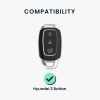 Husa Cheie Auto Kwmobile pentru Hyundai 3 Butoane - Keyless Go, Verde inchis, Silicon, KWM000009FX002C