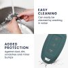 Husa Cheie Auto Kwmobile pentru Hyundai 3 Butoane - Keyless Go, Verde inchis, Silicon, KWM000009FX002C
