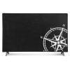 Husa Kwmobile pentru televizor de 65 inch, Negru/Alb, Plastic, KWM0000118S006C