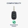 Husa Cheie Auto Kwmobile pentru Dacia/Renault 2 Butoane, Verde inchis, Silicon, KWM000012VM003C