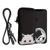 Husa Universala telefon, Marime XL - 6.8 inch, Negru/Alb, Neopren, KWM000016AJ023C