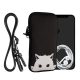 Husa Universala telefon, Marime XL - 6.8 inch, Negru/Alb, Neopren, KWM000016AJ023C