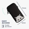 Husa Universala telefon, Marime XL - 6.8 inch, Negru/Alb, Neopren, KWM000016AJ023C