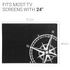 Husa Kwmobile pentru televizor de 24 inch, Negru/Alb, Plastic, KWM000017ZN003C