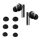 Set 6 Varfuri de schimb Kwmobile pentru Xiaomi Realme Buds Air 5 Pro, Negru, Silicon, KWM000024XU001C