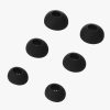 Set 6 Varfuri de schimb Kwmobile pentru Xiaomi Realme Buds Air 5 Pro, Negru, Silicon, KWM000024XU001C