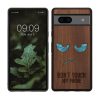 Husa Google Pixel 7a, Maro/Albastru, Lemn, KWM000019YK005C