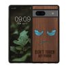 Husa Google Pixel 7a, Maro/Albastru, Lemn, KWM000019YK005C