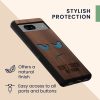Husa Google Pixel 7a, Maro/Albastru, Lemn, KWM000019YK005C
