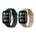 Set 2 Curele Kwmobile pentru Xiaomi Redmi Watch 3 Active, Verde inchis/Bej, Silicon, KWM000024XY002C