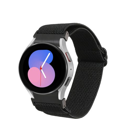 Curea Kwmobile pentru Samsung Galaxy Watch 5/Galaxy Watch 5 Pro/Galaxy Watch 4, Negru, Nylon, KWM000024XZ001C