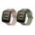 Set 2 Curele Kwmobile pentru Amazfit Bip 5/GTR 4, Verde/Roz, Silicon, KWM000024YT003C