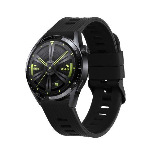 Curea Kwmobile pentru Huawei Watch GT 3 (46mm), Negru, Silicon, KWM000024YX001C