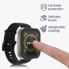 Set 2 Huse Kwmobile cu sticla securizata pentru Amazfit Bip 5, Transparent/Negru, Plastic, KWM000024ZC002C