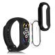 Set 2 Huse complete Kwmobile pentru Xiaomi Mi Band 7, Transparent/Negru, Plastic, KWM000024ZE002C