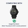 Set 2 Huse Kwmobile pentru Google Pixel Watch, Transparent/Negru, Plastic, KWM000024ZK001C
