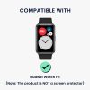 Set 2 Huse Kwmobile pentru Huawei Watch Fit, Transparent/Negru, Plastic, KWM000024ZO001C
