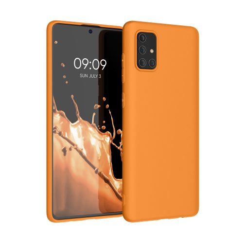 Husa Samsung Galaxy A71, Portocaliu, Silicon, KWM000010ZJ029C