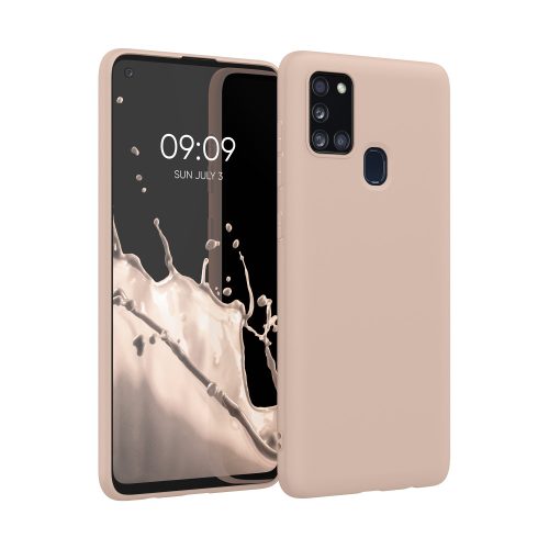 Husa Samsung Galaxy A21s, Crem, Silicon, KWM000011GI022C