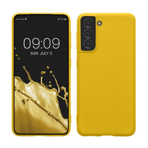 Husa Samsung Galaxy S21, Galben, Silicon, KWM000012BS037C