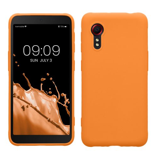 Husa Samsung Galaxy Xcover 5, Portocaliu, Silicon, KWM000012NV026C
