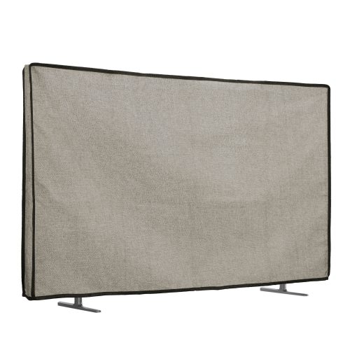 Husa de in Kwmobile pentru televizor de 55 inch, Maro deschis, Textil, KWM000017VD003C