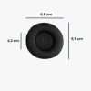 Set 2 Perne de urechi Kwmobile pentru OneOdio Pro 10, Negru, Piele ecologica, KWM000024ZU001C