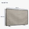 Husa de in Kwmobile pentru televizor de 24 inch, Maro deschis, Textil, KWM0000250A002C