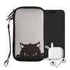 Husa Universala telefon, Marime L - 6.5 inch, Gri/Negru, Neopren, KWM000007UJ148C