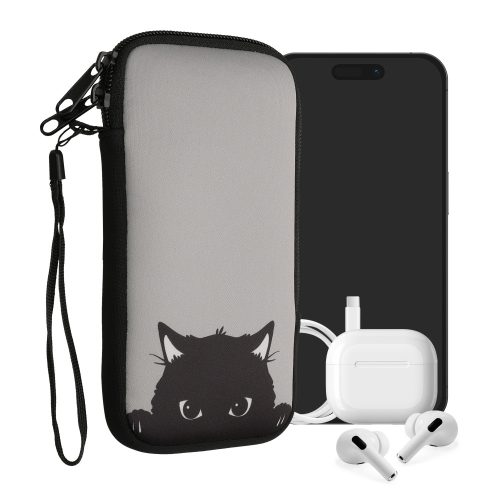 Husa Universala telefon, Marime XXL - 7 inch, Gri/Negru, Neopren, KWM000007UJ150C