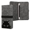 Husa Universala telefon, Marime L - 6.5 inch, Gri/Negru, Textil, KWM000010AP006C