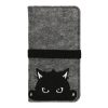 Husa Universala telefon, Marime L - 6.5 inch, Gri/Negru, Textil, KWM000010AP006C