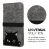 Husa Universala telefon, Marime L - 6.5 inch, Gri/Negru, Textil, KWM000010AP006C
