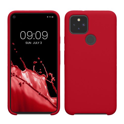 Husa Google Pixel 5, Rosu, Silicon, KWM0000122K035C