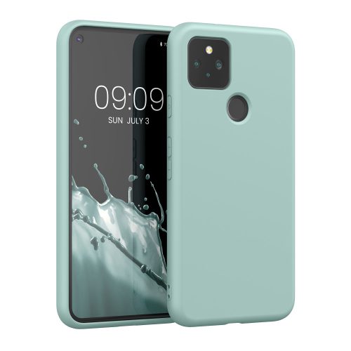 Husa Google Pixel 5, Verde deschis, Silicon, KWM0000125G020C