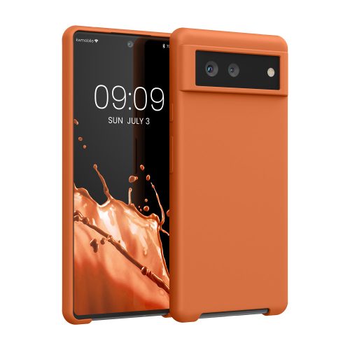 Husa Google Pixel 6, Portocaliu, Silicon, KWM000013EZ062C
